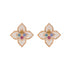 Pendientes multipiedra Princesa Flor en oro rosa de 18 quilates
